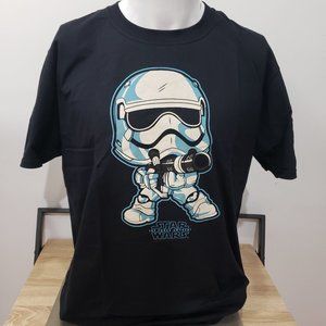 New Men's Star Wars Stormtrooper Funko Pop Tees T-Shirt Black Large Force Awaken